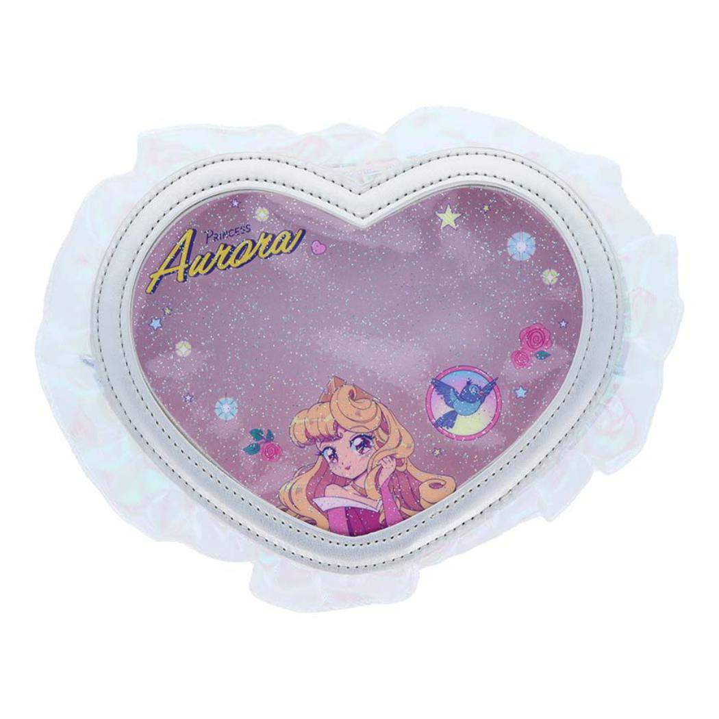 【ポイント10倍 & クーポン！】眠れる森の美女 コスメポーチ ハート型クリアポーチ オーロラ バレエコア Y2K ディズニープリンセス サンスター文具 小物入れ キャラクター グッズ シネマコレクション画像