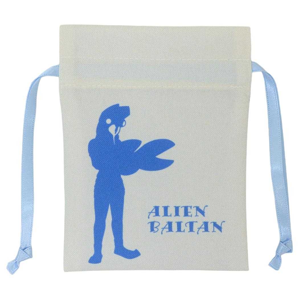 【ポイント10倍 & クーポン！】ウルトラマン ミニ巾着袋 豆巾着 バルタン星人 特撮ヒーロー マリモクラフト まめきんちゃく 小物入れ キャラクター グッズ メール便可 シネマコレクション画像