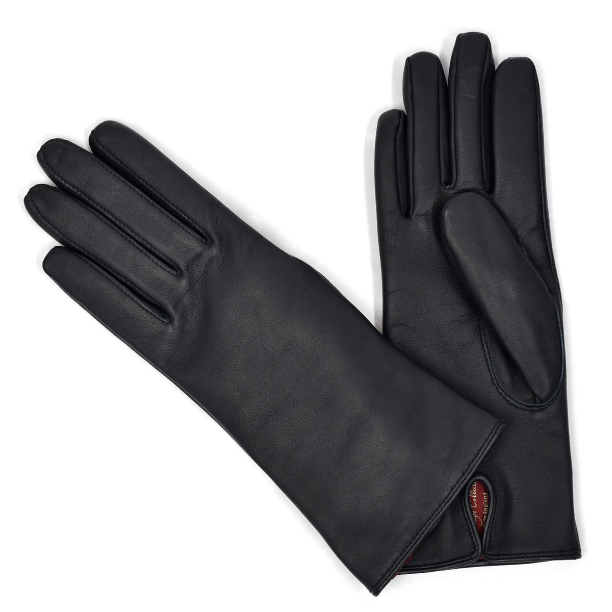 Dents ペッカリー製黒手袋 カシミア裏地付き サイズ71/2 英国製