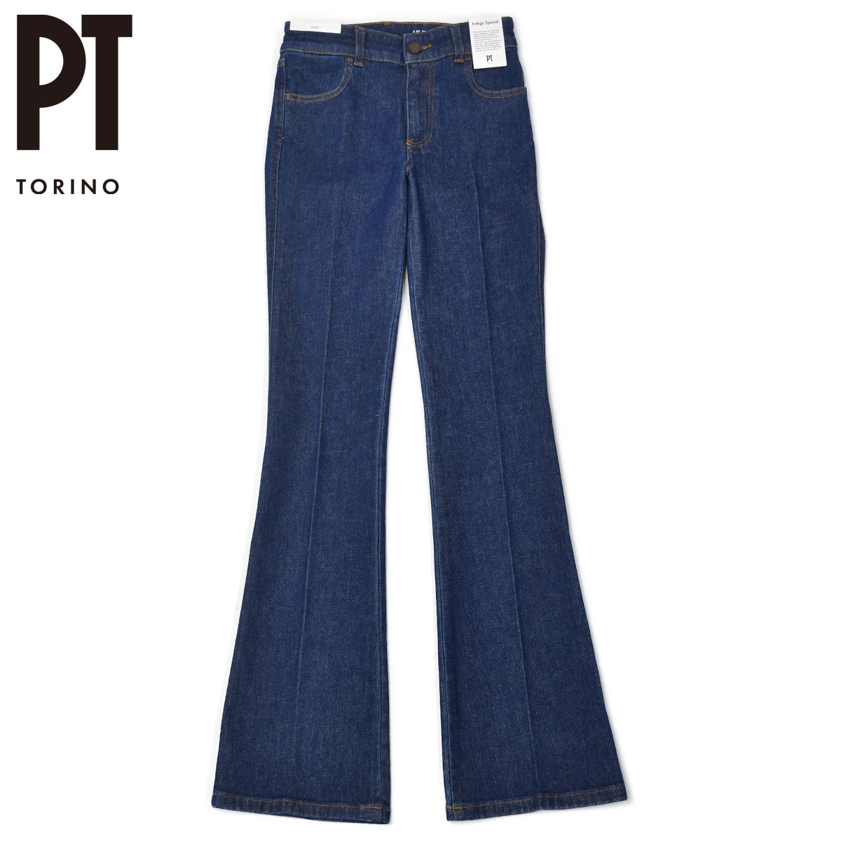【4/14(火)20：00～ 最大5,000円オフクーポン】【FINAL SALE】【size22】PT TORINO DENIM【ピーティートリノデニム】フレアデニム KATE TX31 MB86 コットン ポリウレタン インディゴ
