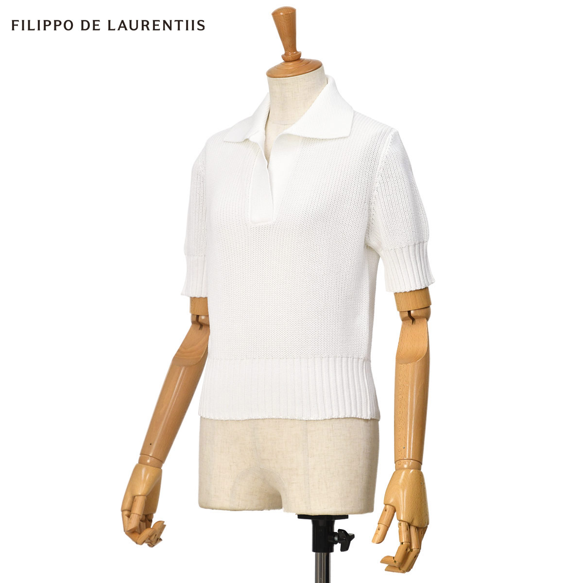 FILIPPO DE LAURENTIIS【フィリッポ デ ローレンティス】スキッパー PL3MCSK CM7P BIANCO OTTICO コットン ホワイト