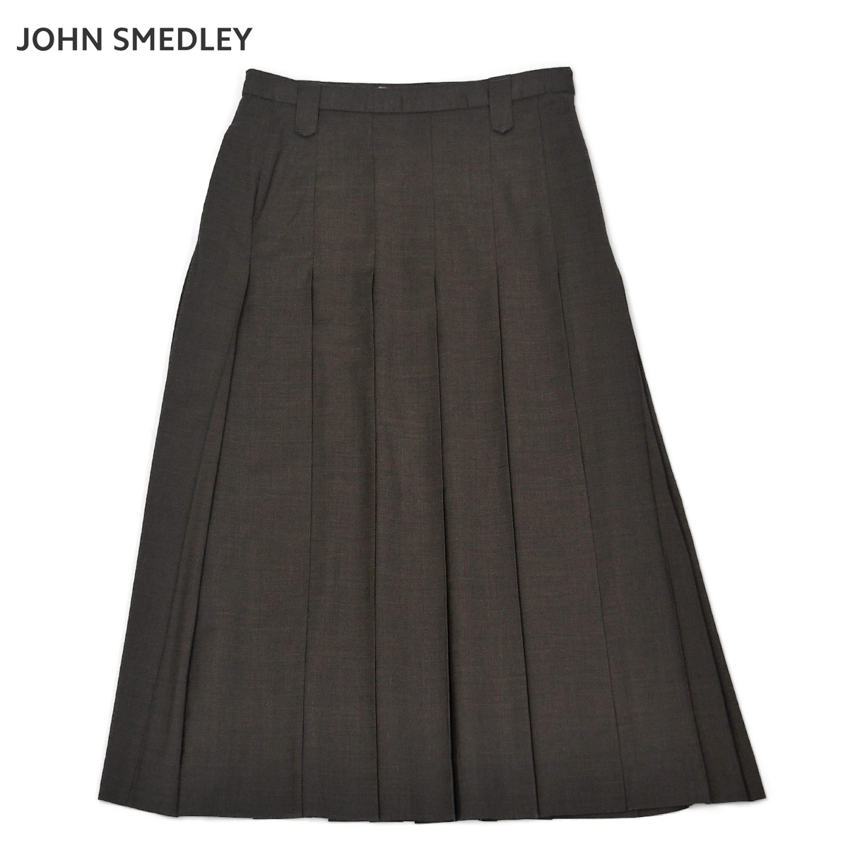 【4/14(火)20：00～ 最大5,000円オフクーポン】JOHN SMEDLEY【ジョンスメドレー】プリーツスカート L03530FS126 BROWN ウール ブラウン