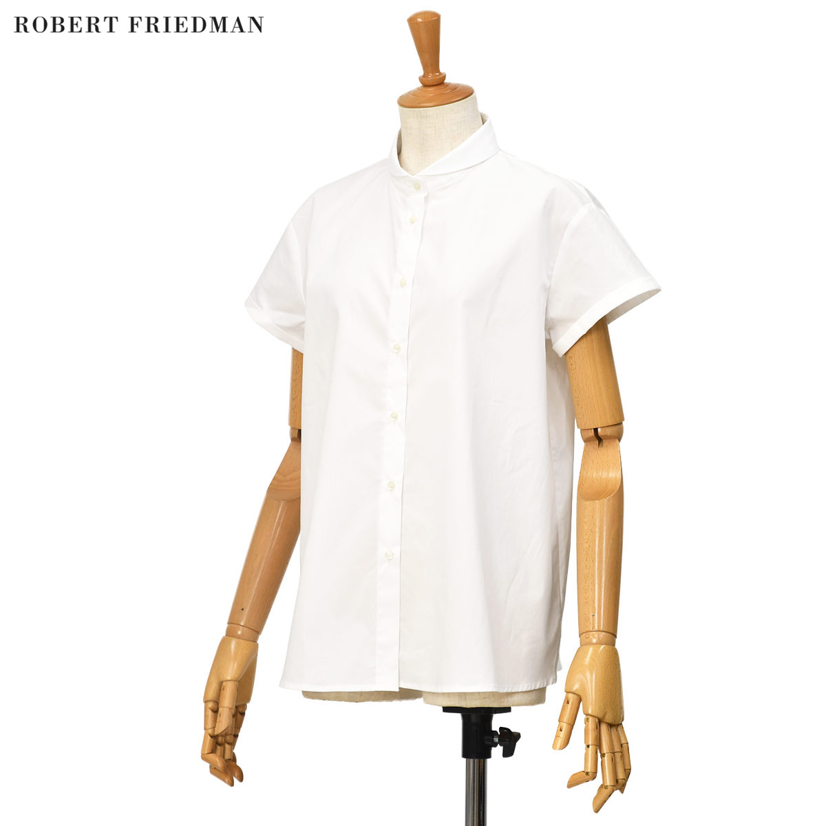 ROBERT FRIEDMAN【ロベルト フリッドマン】ショートスリーブブラウス ARAM 1101 01 コットン ポリウレタン ホワイト 27,225円