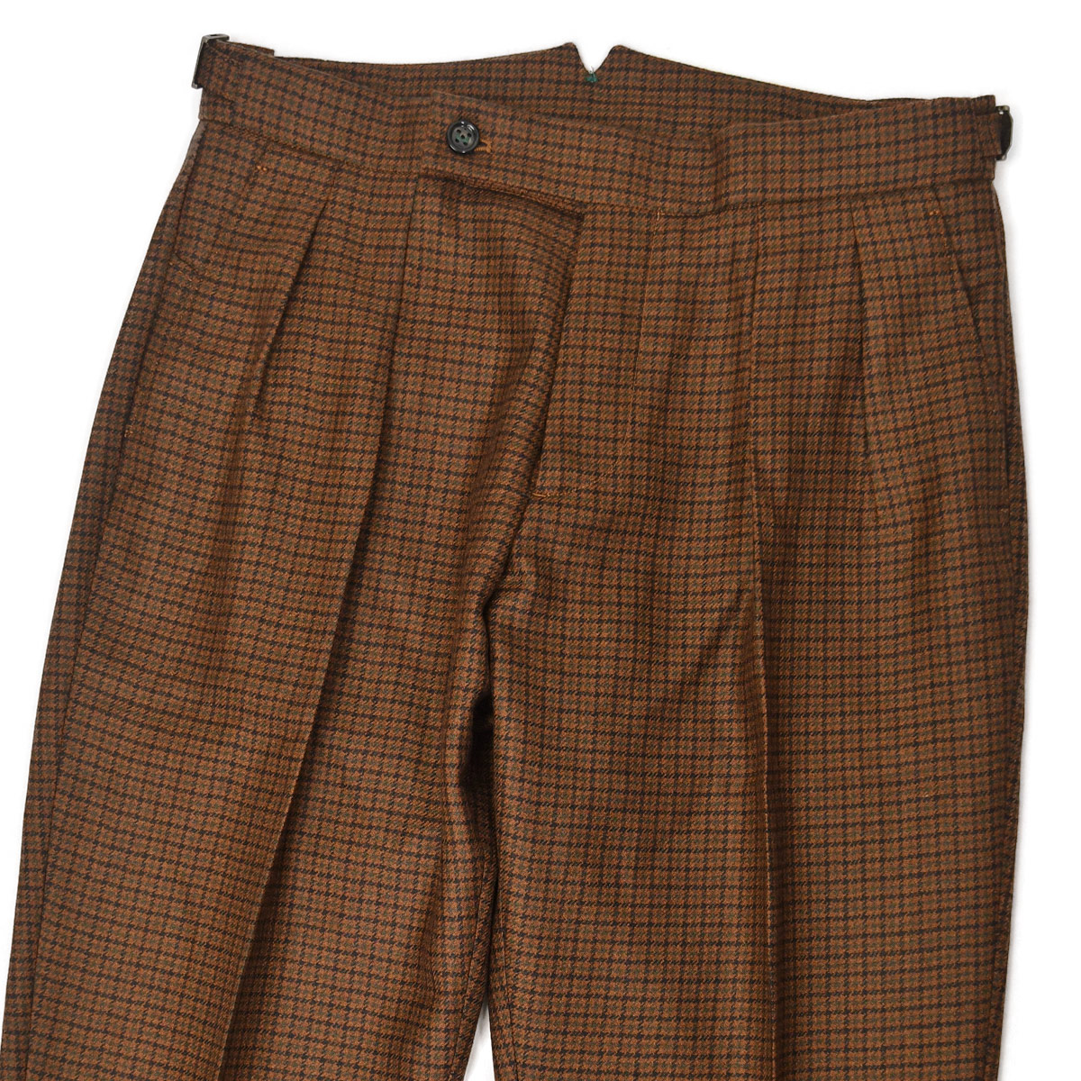 め*ん様 Belwich SCOTCH washable wool ブラック 4 BERWICH (ベルウィッチ) ウール ワンタック パンツ RETRO