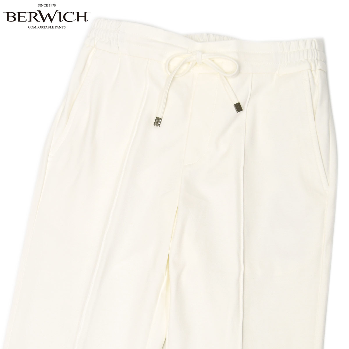 BERWICH【ベルウィッチ】アッカデュエ 永久クリースパンツ H DUE GT1001X WHITE ウォッシャブルシャージー ホワイト