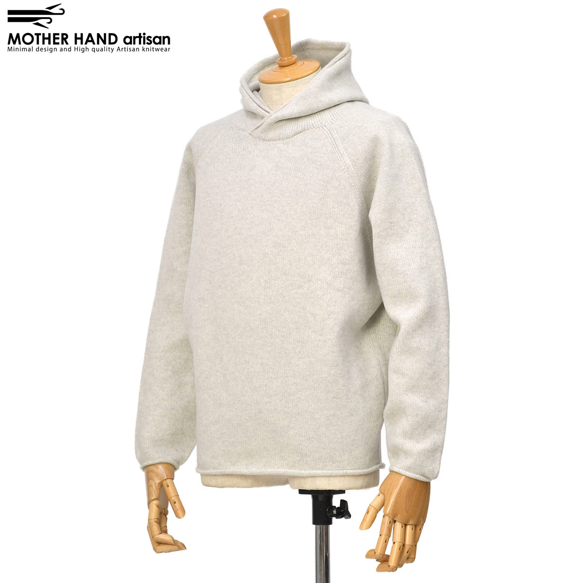 【4/14(火)20：00～ 最大5,000円オフクーポン】MOTHER HAND artisan【マザーハンド アルチザン】フードパーカー ワンウォッシュ OSTENDE WASH FIT MHa 14-CAW KOSI ウール アイスグレー