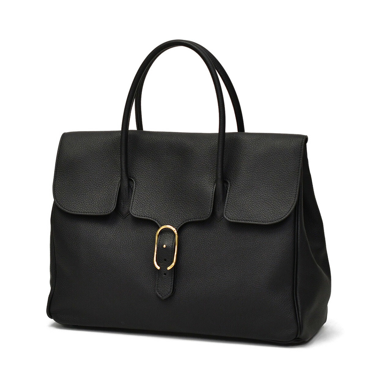 ブラック　トートバッグ 人気品30cｍ leather 'big' more black［medium］ – thehighlights
