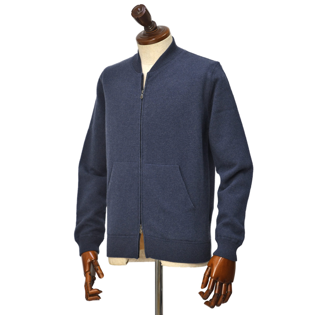 美品FILIPPO DE LAURENTIIS コットンスタンドカラーニット50 美品FILIPPO DE LAURENTIIS コットンスタンドカラーニット50