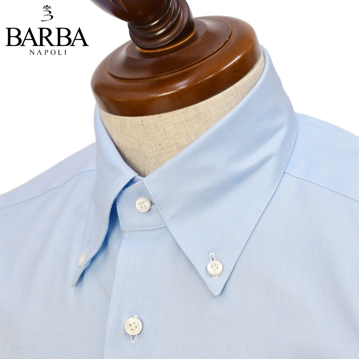 BARBA【バルバ】ボタンダウンシャツ BRK 47081 2 コットン オックスフォード サックス