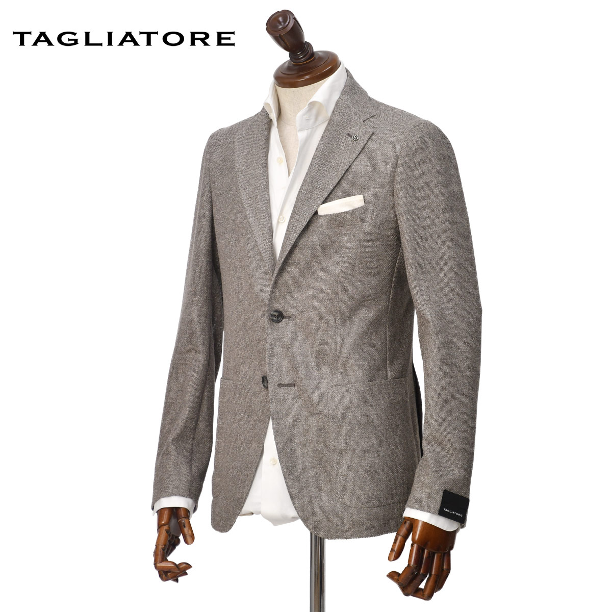 【最大5,000円オフクーポン】TAGLIATORE【タリアトーレ】シングルジャケット G-DAKAR22K 440038 T3167 ダカール シルク ヴァージンウール ジーロイングレーゼ グレージュ
