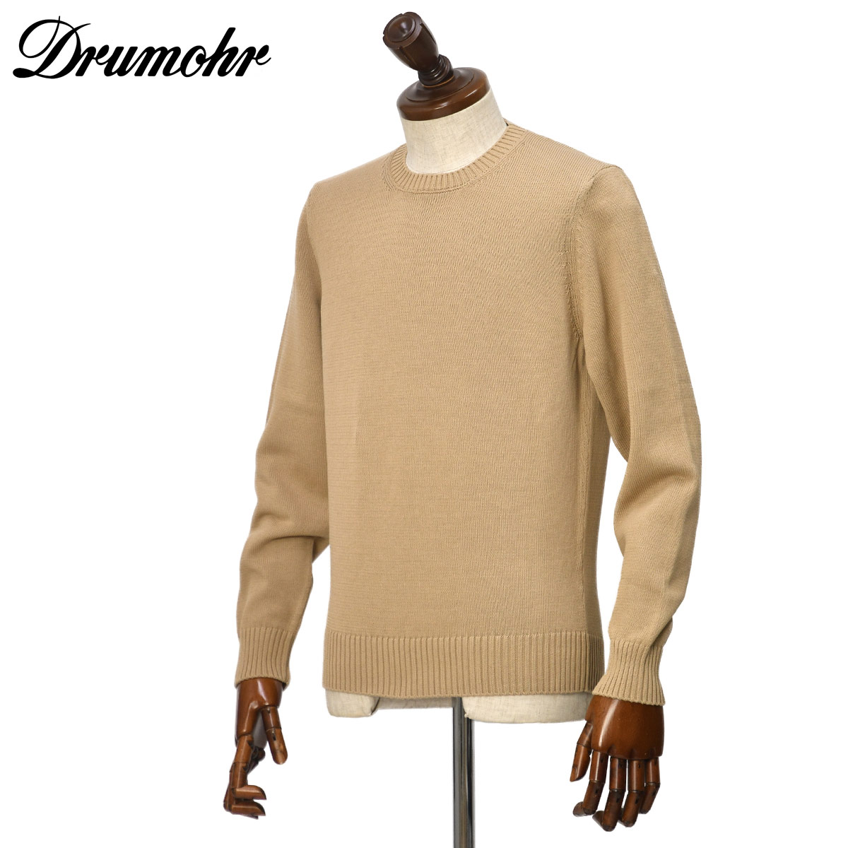 Drumohr【ドルモア】クルーネックニット D8Z103 D06 541 コットン 8G コルク