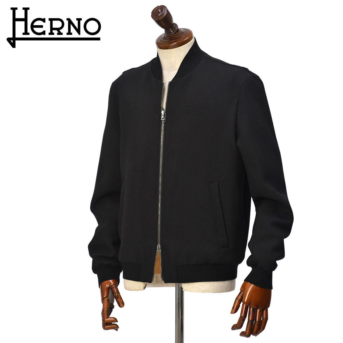 【楽天市場】HERNO【ヘルノ】ウールモヘア MA-1 GI000649U 33492 9300 ブラック:CINQUE CLASSICO