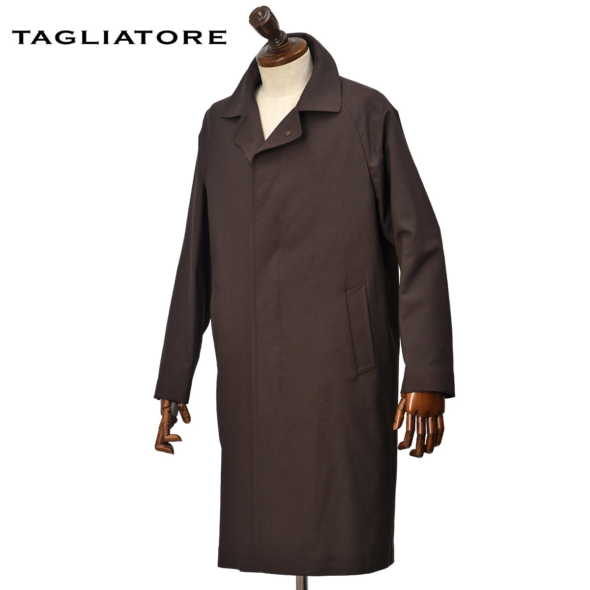 【4/14(火)20：00～ 最大5,000円オフクーポン】TAGLIATORE【タリアトーレ】バルカラーコート SAM 190043U M1123 ヴァージンウール ポリウレタン ダークブラウン