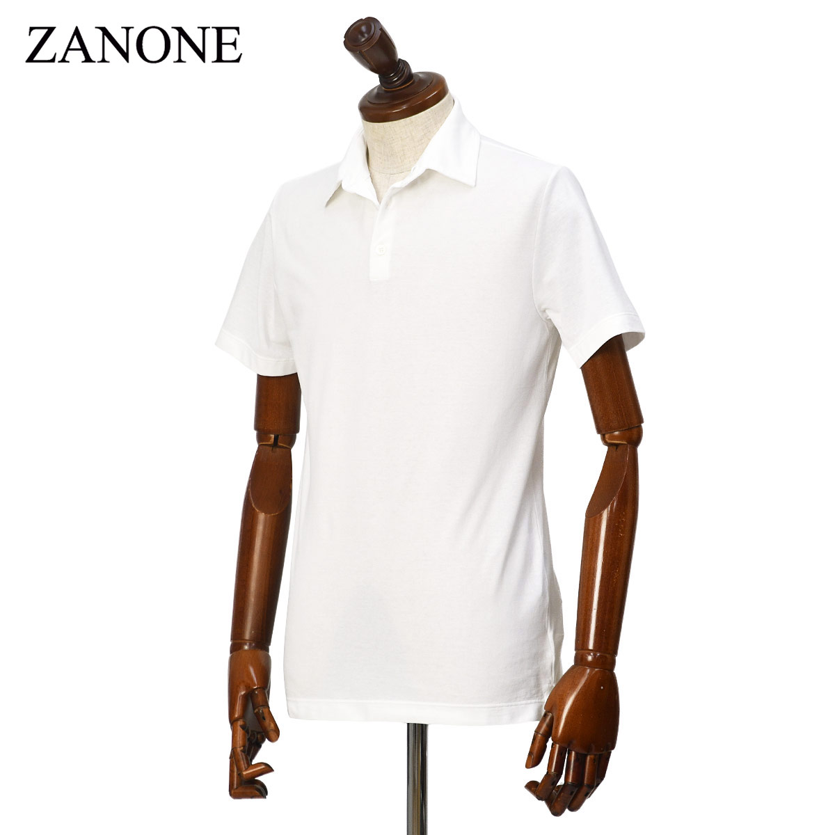 【最大3,000円オフクーポン】ZANONE【ザノーネ】ポロシャツ 815159 ZG380 Z0001 アイスコットン ホワイト｜ＣＩＮＱＵＥ　ＣＬＡＳＳＩＣＯ