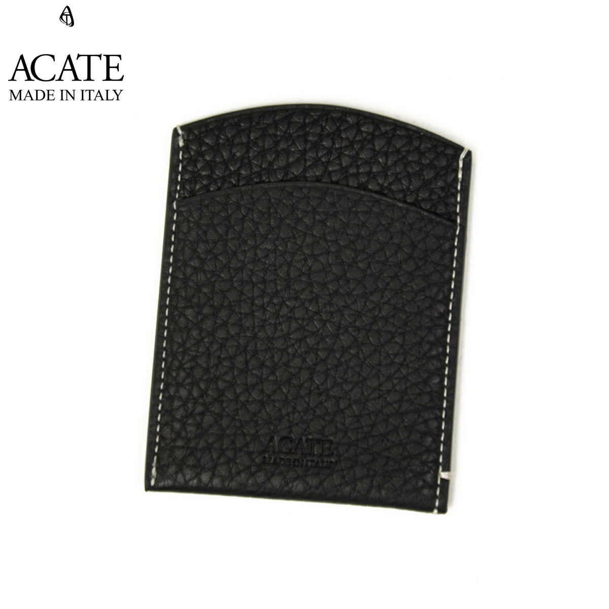 【4/14(火)20：00～ 最大5,000円オフクーポン】ACATE【アカーテ】マルチマネーケース A027 GRECO A82780 BLACK ナチュラルシュリンクレザー ブラック