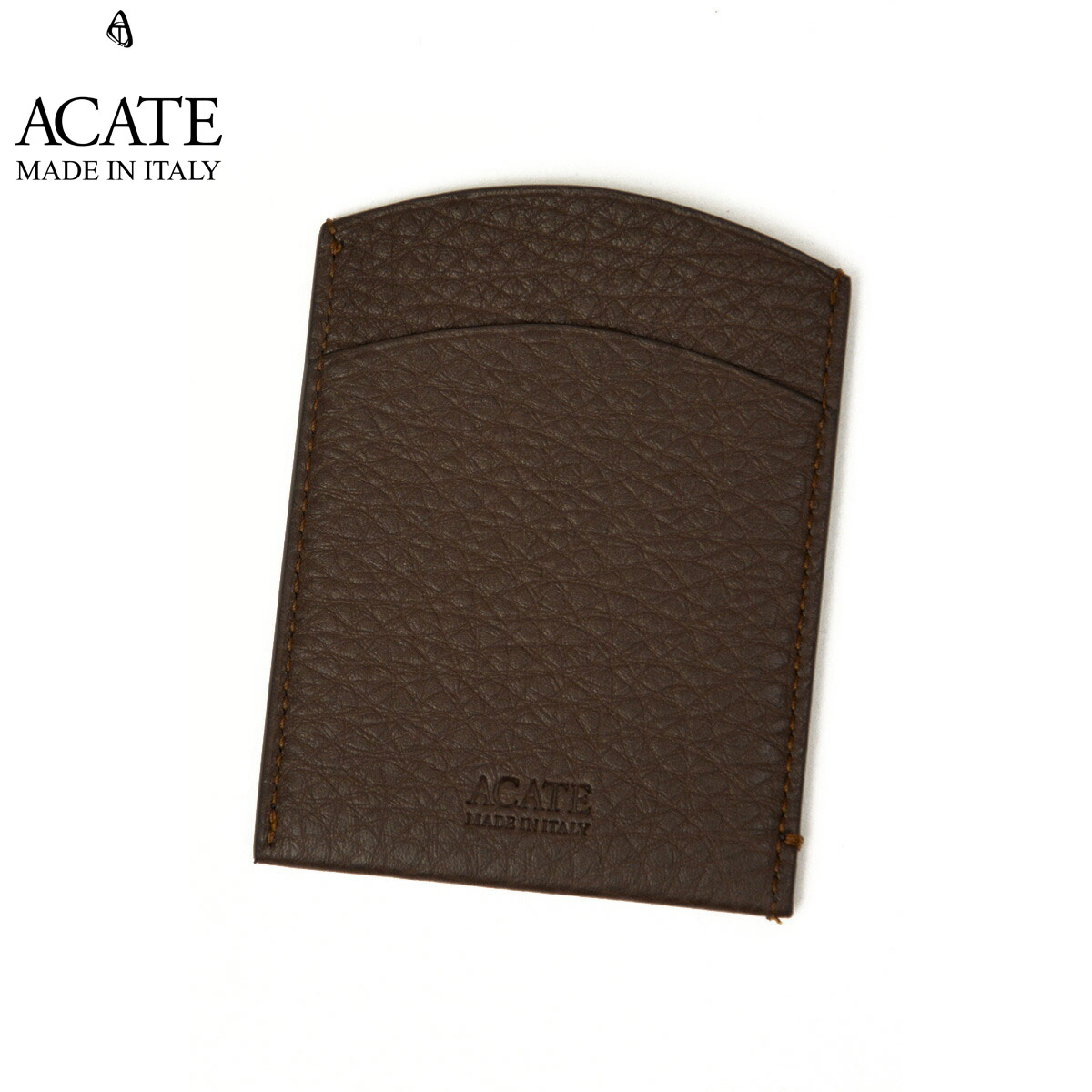 【4/14(火)20:00~ 最大5,000円オフクーポン】ACATE【アカーテ】マルチマネーケース A027 GRECO A82779 D.BROWN ナチュラルシュリンクレザー ダークブラウン