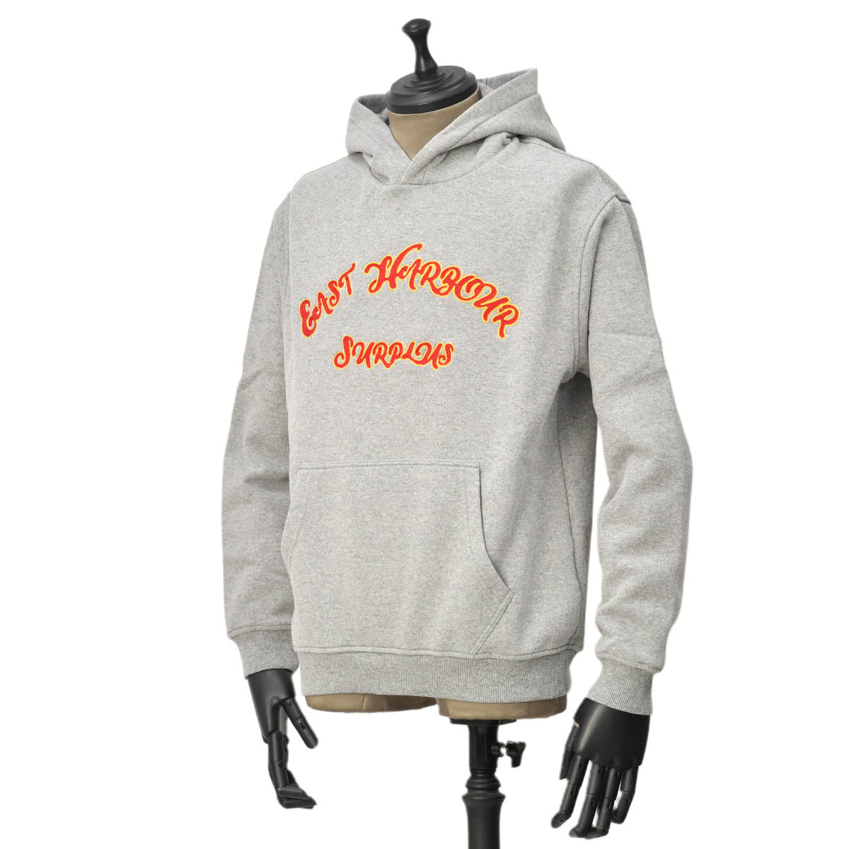 【FINAL SALE】【sizeXS】East Harbour Surplus【イースト ハーバー サープラス】スウェットパーカー フーディ LIONEL 230 GREY コットン グレー