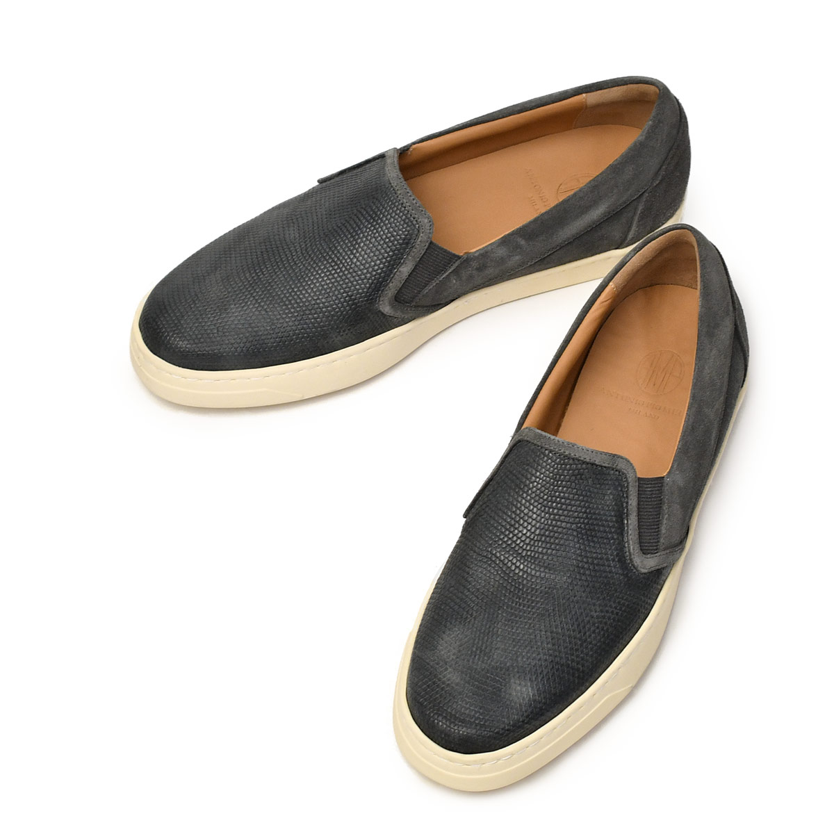 ジャブス アルキヴィオ黒スウェードレザースリッポンスニーカー giab's ARCHIVIO（ジャブス アルキヴィオ） 【FINAL SALE 返品交換不可