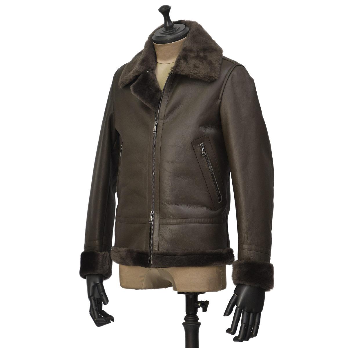 新品未使用 今季物 EMMETI エンメティ OREWLL ムートン B-3 黒 楽天市場】EMMETI【エンメティ】B-3型ムートンブルゾン ORWELL SP