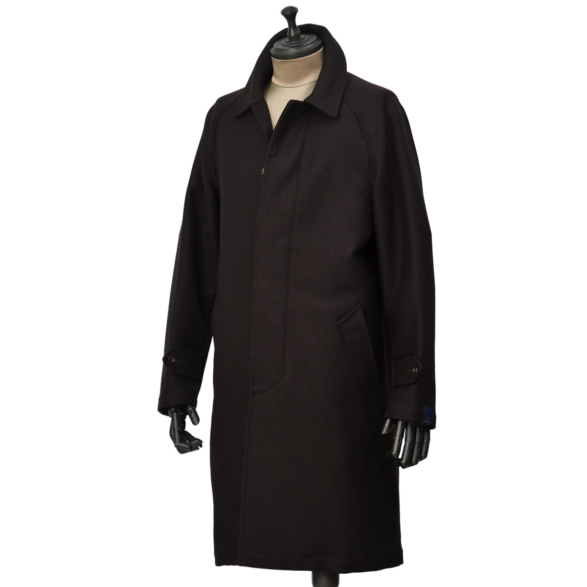 【最大3,000円オフクーポン】SANTANIELLO【サンタニエッロ】バルカラーコート LONDRA 3397N 59 ウール ブラウン ブラック|CINQUE un ALTRO