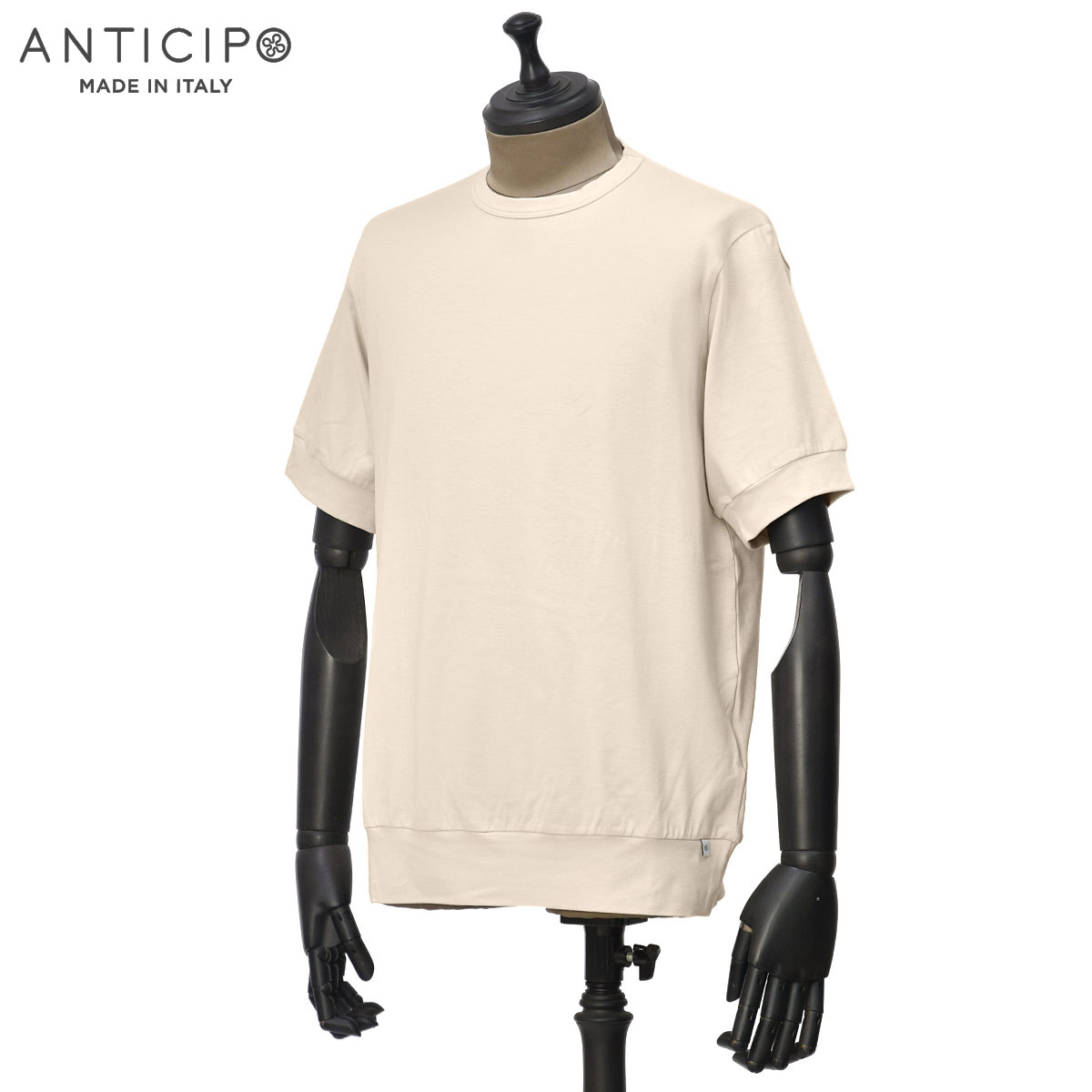 ANTICIPO【アンティチポ アンティーチポ】クルーネックカットソー NEBBIOLO VBC4235 110 バンブー コットン ベージュ 13,464円