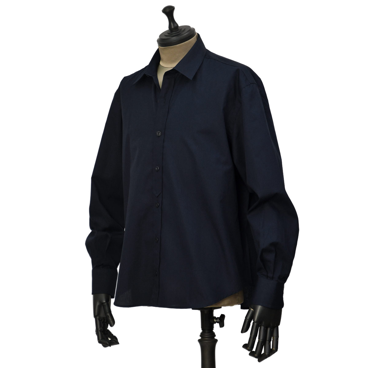 【最大5,000円オフクーポン】OSVALDO TRUCCHI【オズバルド トルッキ】シャツ LINK OVERSIZE H1001 07 コットン ポプリン ネイビー
