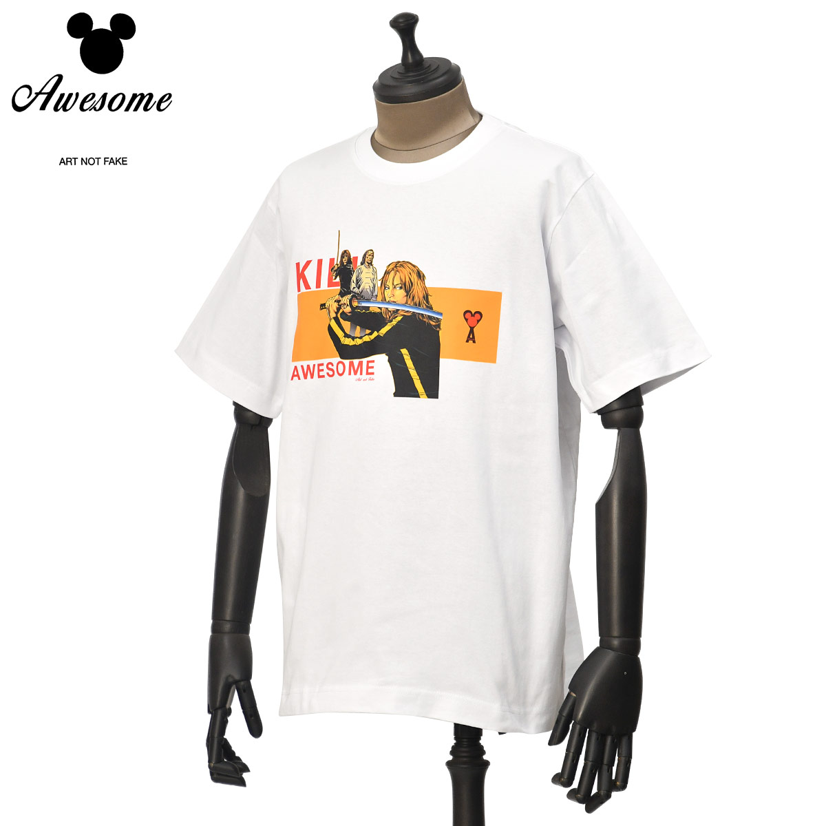 【4/14(火)20：00～ 最大5,000円オフクーポン】AWESOME【オーサム】リラックスシルエットプリントTシャツ MIAMI 26SS0019 WHITE コットン キルビル ホワイト
