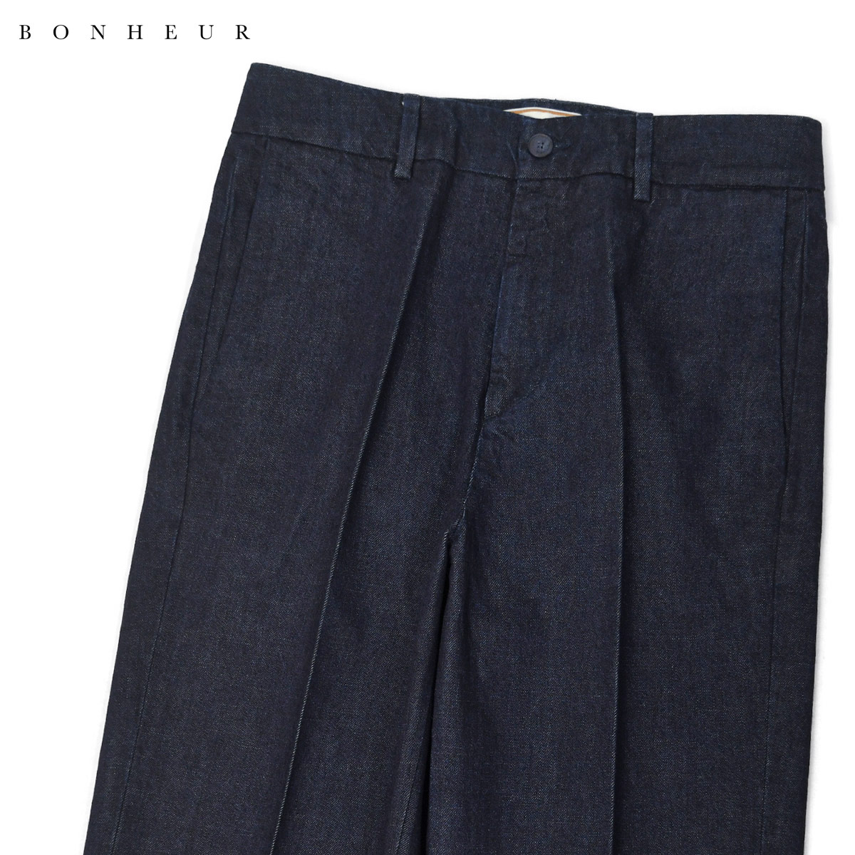 【4/14(火)20：00～ 最大5,000円オフクーポン】BONHEUR【ボネール】デニムスラックス Positano L.0 BLU コットン インディゴ