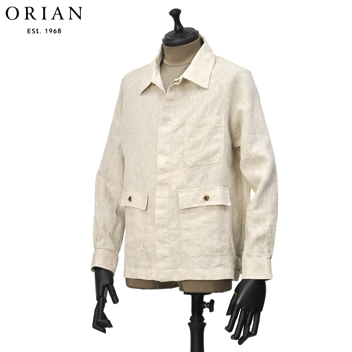 【最大3,000円オフクーポン】ORIAN【オリアン】カバーオール チョアジャケット RARMY 02U503 12 リネン ベージュ｜CINQUE un ALTRO