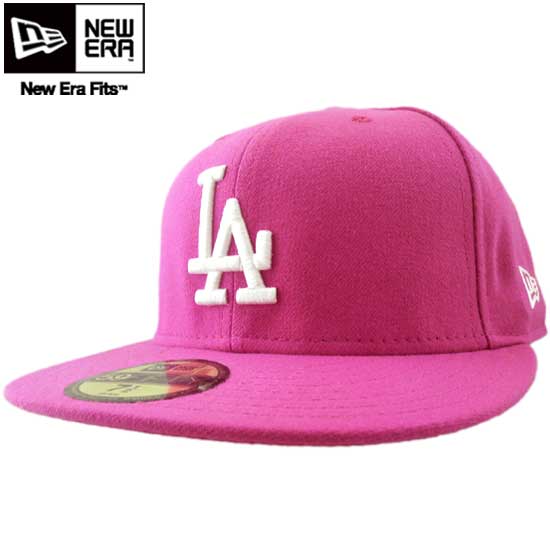 pink la baseball cap