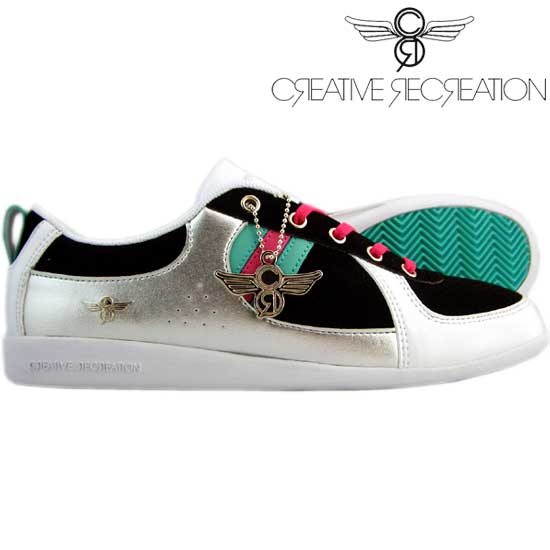 【訳あり】 【SALE】クリエイティブレクリエーション ガロー ウィーメンズ ブラック/シルバー/アクア/ホットピンク Creative Recreation Galow Womens WCR7519