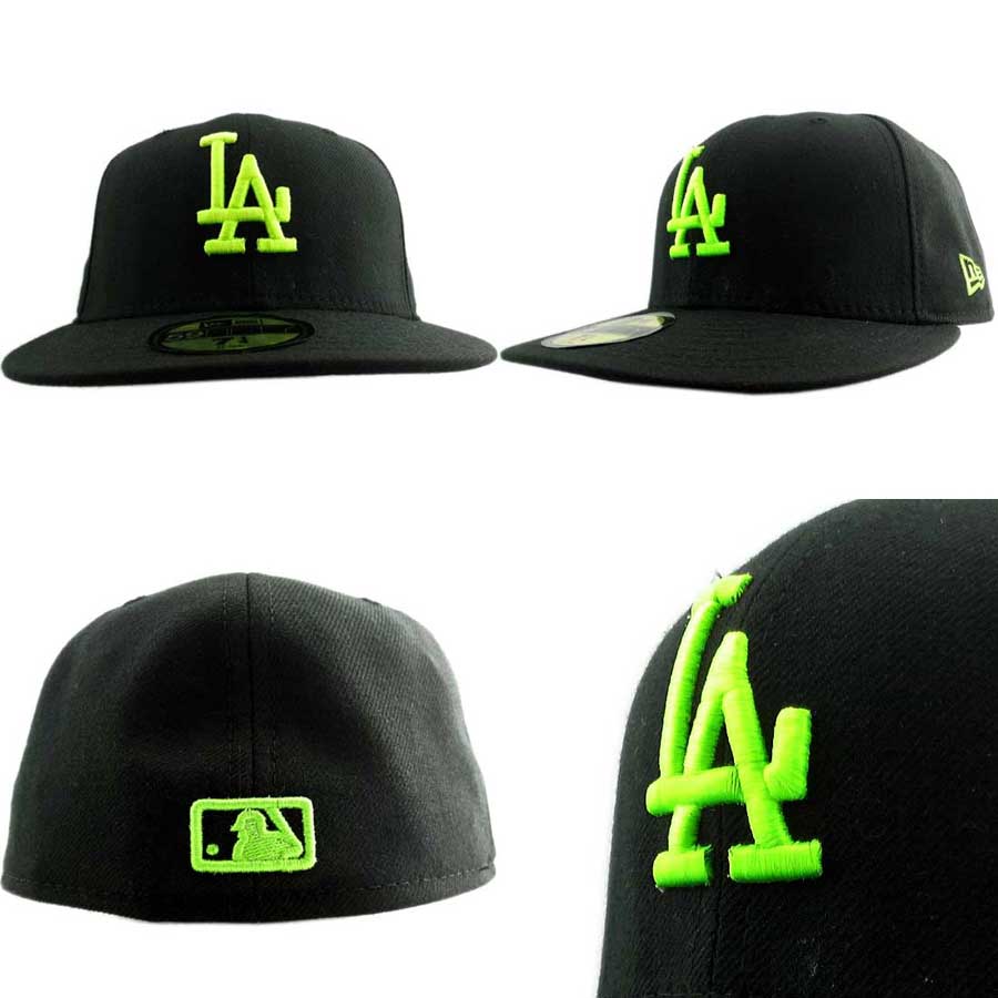 cio-inc: New gills cap yellow logo Los Angeles Dodgers black / neon yellow New Era Cap YELLOW ...