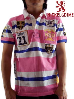 【SALE】Ｎｉ＆ダイム S/S スポーツシャツ ポロ ピケ M C サクラ色NICKEL\u0026DIME S/S Polo Shirt POLO PIQUET RIGATO M C Pink