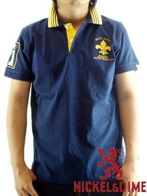 【SALE】ニッケル＆ダイム S/S ポロシャツ ポロ M C ジャージー ロゴ ネイビー NICKEL&DIME S/S Polo Shirt POLO M C JERSEY LOGO Navy