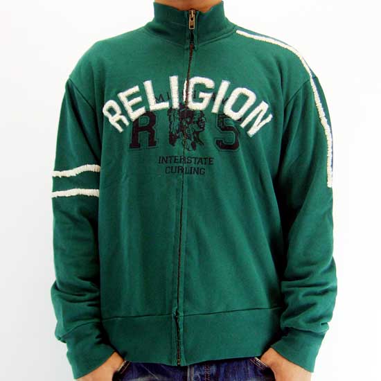 【SALE】レリジョン インターステイト カーリング ジップ ジャケット グリーン RELIGION INTERSTATE CURLING ZIP JACKET Green