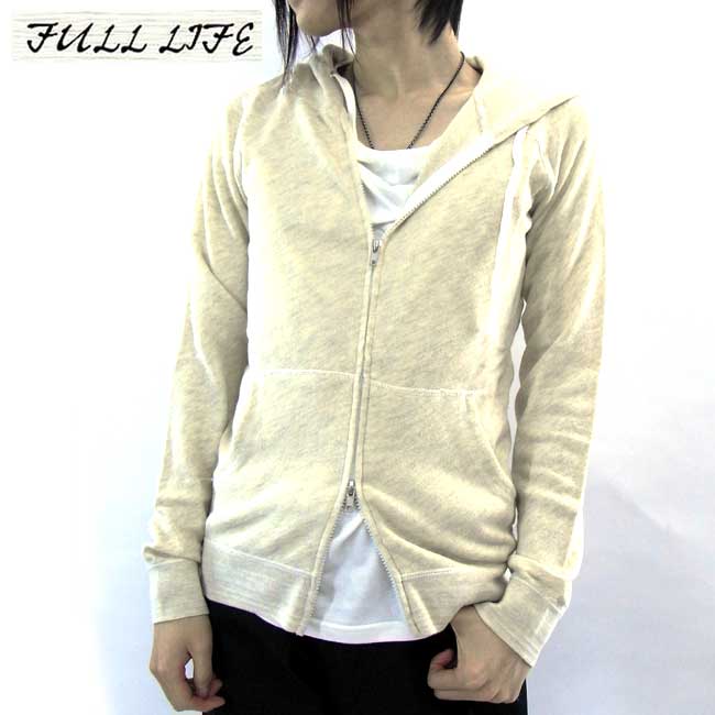 cio-inc: Full life grey zip-up Hoodie oatmeal FULL LIFE Speckled With