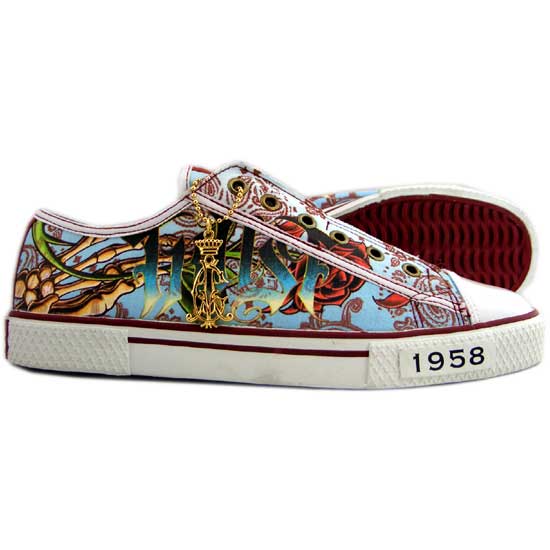 cioinc Christian Audigier shoes low Burgundy / white