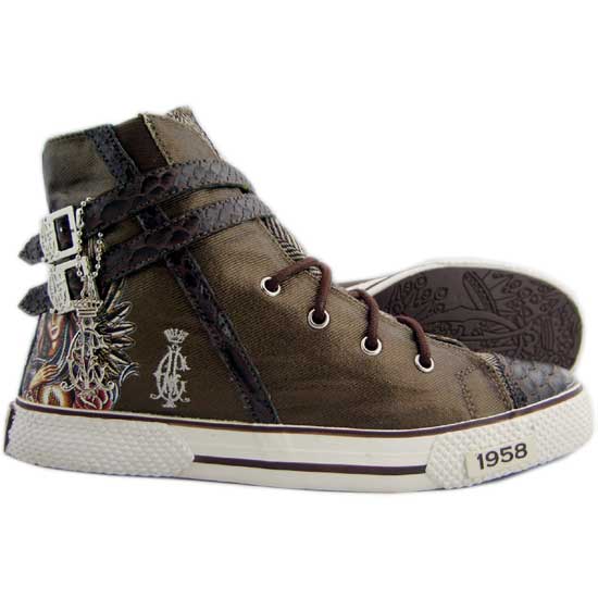 【訳あり】 クリスチャンオードジェー シューズ ストラップ ダウン チョコレート Christian Audigier Shoe's STRAPDOWN Chocolate