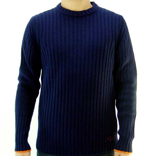 ヌーディージーンズ りんごの木 リブラウンドネック うす暗い青みNUDIE JEANS RINGO RIB ROUND NECK 130539 Dark Blue