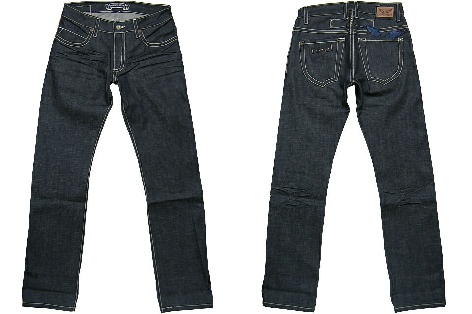 楽天市場】ロビンズジーン D5075 レザーフラップ【ダークウォッシュ