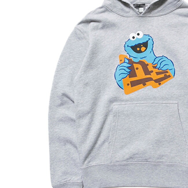 旗帜标识灰色sesame street×new era kids hoodie cookie monster