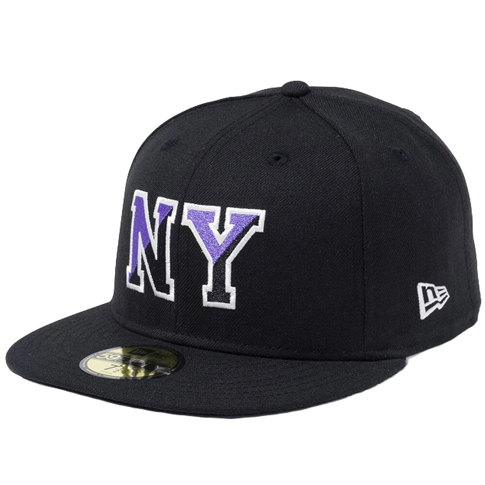 ニューエラ 5950キャップ マルチロゴ ベーシックファブリック ニューヨーク NY ブラック クローム ブラック New Era 59FIFTY Cap Multi Logo Basic Fabrics New York NY Black