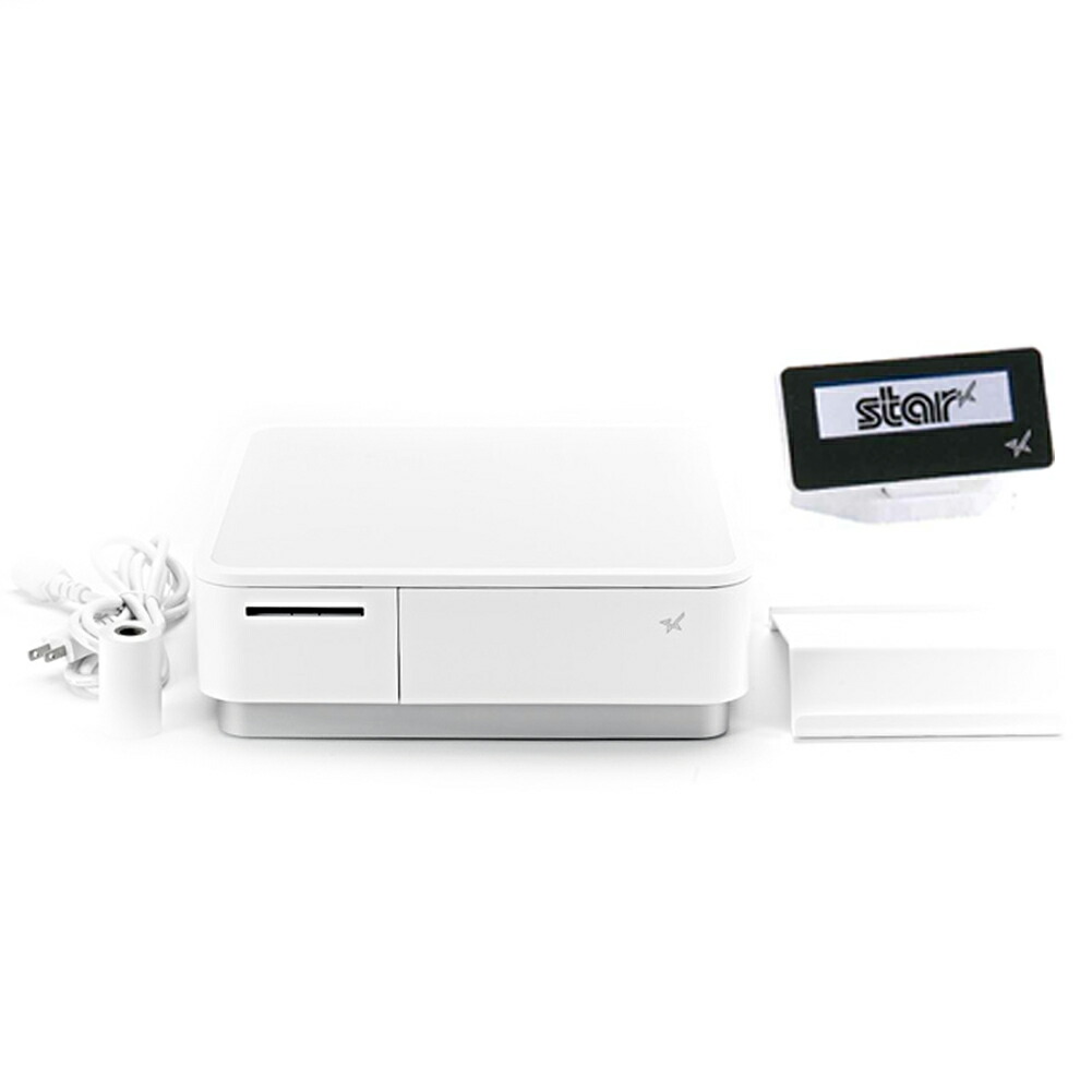 Star Micronics 39650210 Model Mpop10 Mpop With 2 Integrated Printer And Cash Drawer Universal Tablet Stand Internal Power Supply Black