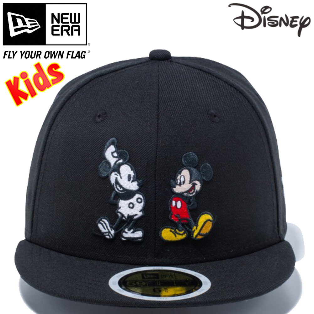 楽天市場 ディズニー ニューエラ 5950キッズ キャップ マルチロゴ ミッキーマウス ブラック キャラクターカラー Disney New Era 59fifty Kids Cap Multi Logo Mickey Mouse Black ネット通販 C I O 楽天市場店