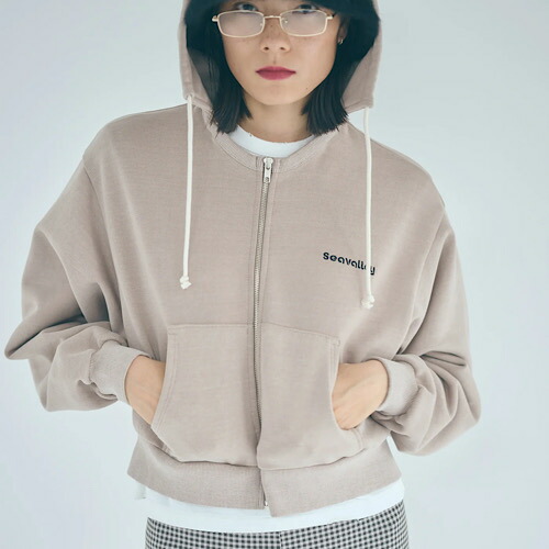 SEA(シー) SEAVALLEY FADED SWEAT ZIP HOODIE Seavalley フェードスウェット ジップフーディ SAND 沙子 110706425