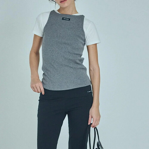 SEA(シー)SEA COTTON KNIT SLEEVELESS TOP コットンニット ノースリーブトップ STONE ストーン 110706565