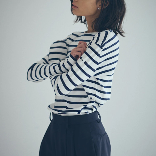LENO : BASQUE SHIRT h2302-cs002★1★黒×白 60%OFF】(h2302-cs002） / LENO(リノ) / BASQUE SHIRT(バスク