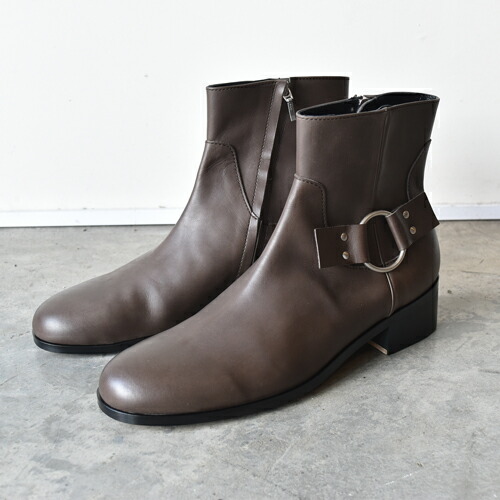 【ポイント10倍】 【サイズ交換初回片道送料無料】 PADRONE(パドローネ) BL SIDE ZIP RING BOOTS アッシュブラウン Ash Brown (PU8395-1107-24C) 革靴 日本製 ビジネス　ギフト｜circle AOMORI