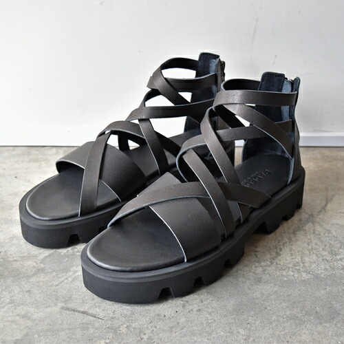 【ポイント10倍】【サイズ交換初回片道送料無料】 PADRONE(パドローネ) PU2308-3205-24A GLADIATOR SANDALS with Chunky Sole BLACK ブラック 革靴 メンズ　ギフト｜circle AOMORI