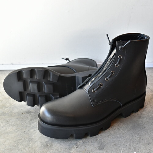 【ポイント10倍】【サイズ交換初回片道送料無料】PADRONE パドローネ PU8054-1146-24C 3way FIRE MAN BOOTS with Chunky Sole BLACK ブラック